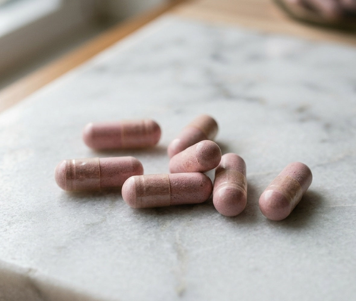 Close-up of UroControl capsules