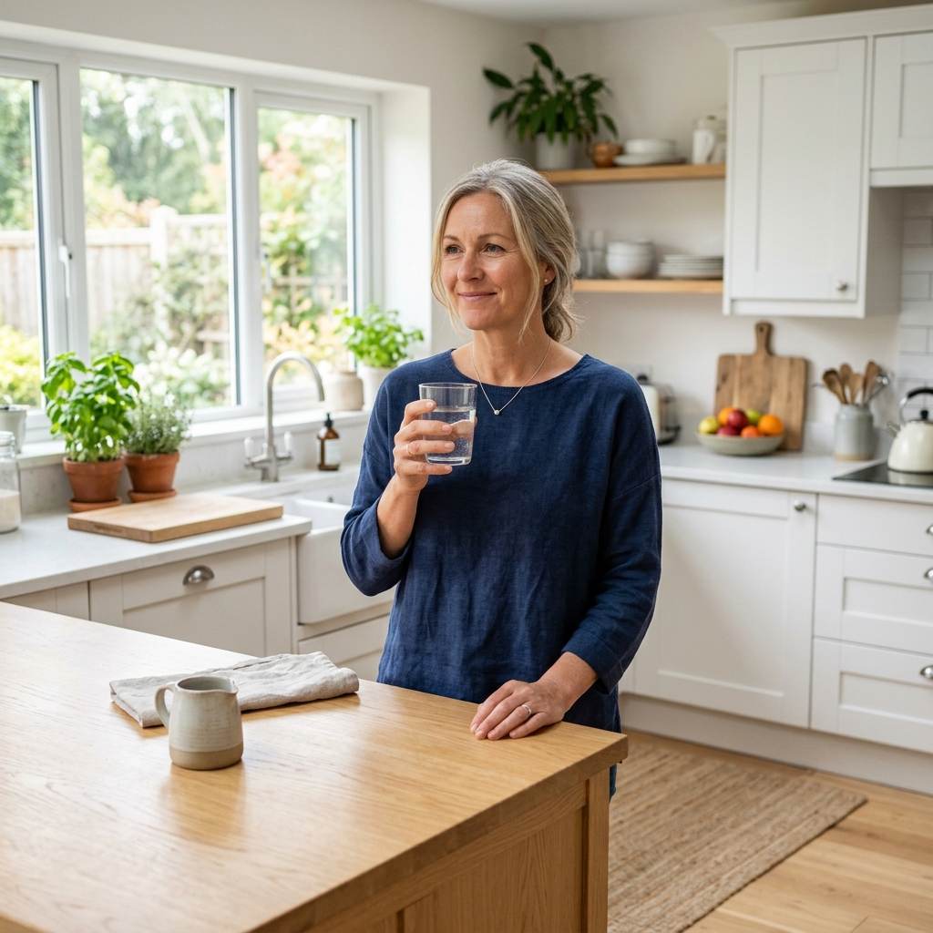 Woman holding natural wellness ingredients